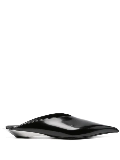 Mugler mules con diseño plano