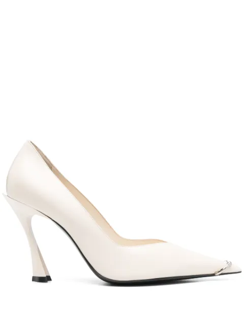 Mugler zapatillas con detalle de piercing y tacón de 90mm