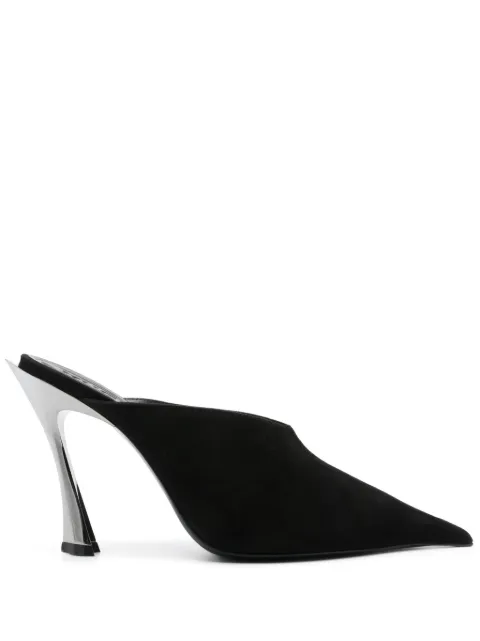Mugler 95mm Fang mules 