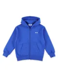 MSGM Kids fleece zipped hoodie - Blue