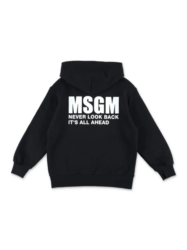 MSGM Kids Zipped Hoodie | Black | FARFETCH