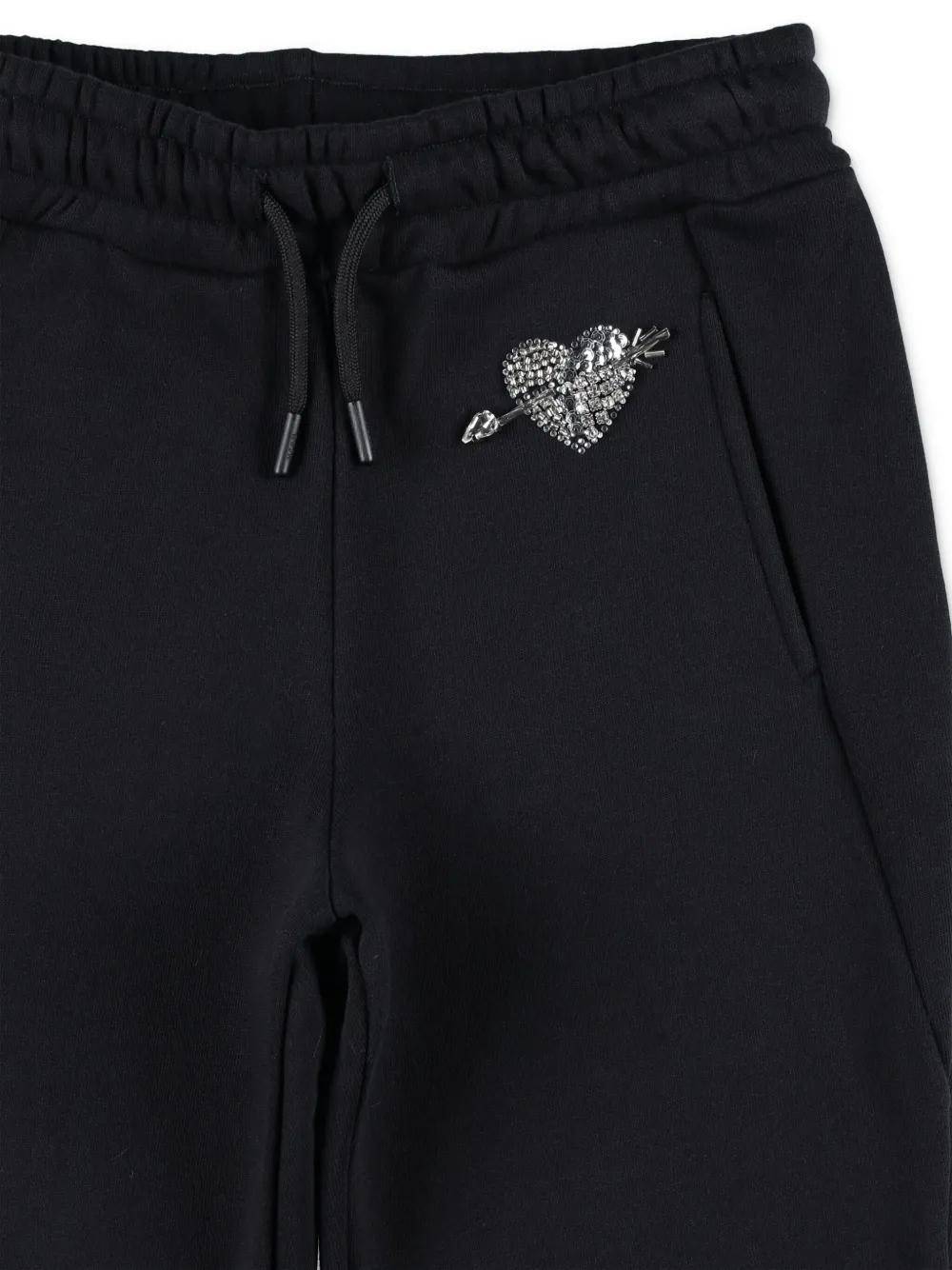 Shop Msgm Cotton Jogging Bottoms In Black