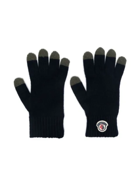 Moncler Enfant contrast-border gloves