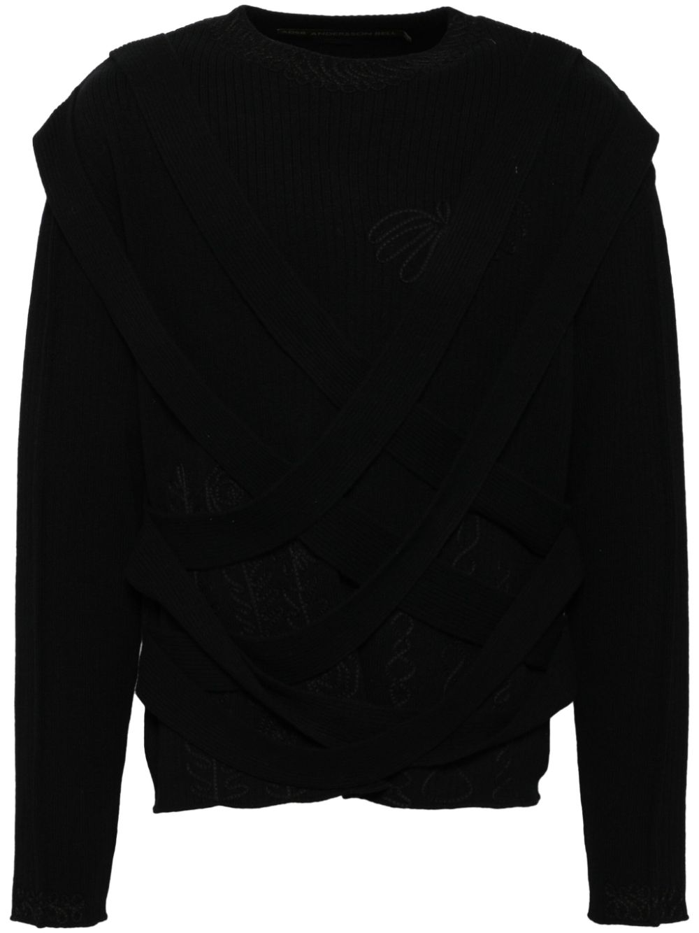 Andersson Bell Harness crew-neck jumper - Black