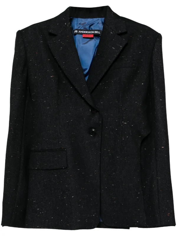 ジャケット [ANDERSSON BELL] NEP WOOL CUT-OUT HARNESS JACKET Andersson Bell Cut Out Harness Jacket | Black | FARFETCH