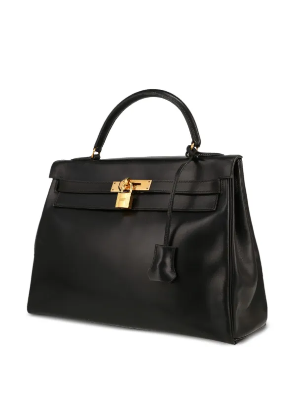 【本日24時までの出品ッ】HERMES ケリーバッグ32（ブラック） ~正規品~ Hermès Pre-Owned 1980s ケリー 32 ハンドバッグ | ブラック
