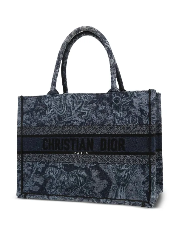 Christian Dior Pre Owned 2020s medium Book tote bag women Canvas One Size Blue