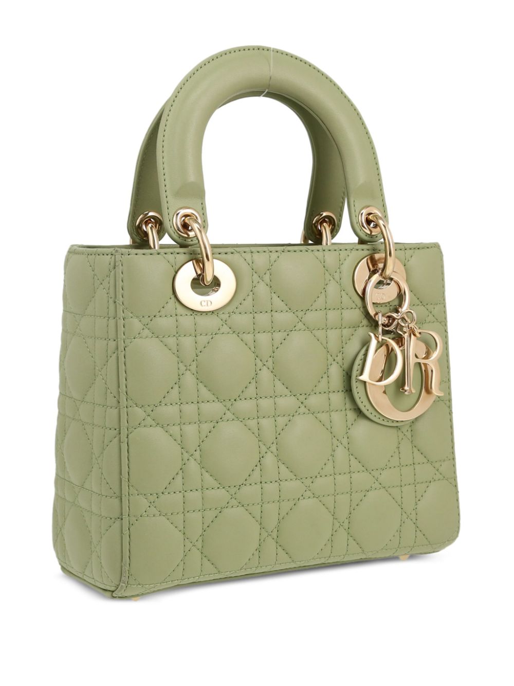 Christian Dior Pre Owned 2020s Cannage Lady Dior two way Handbag Green FARFETCH UK