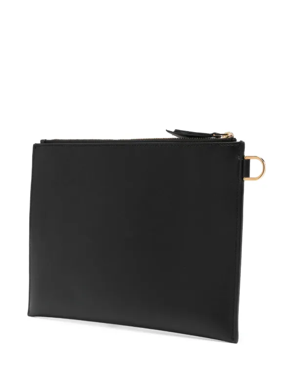 LAUNER ブラック クラッチバッグ Lanvin レザー クラッチバッグ | ブラック | FARFETCH JP