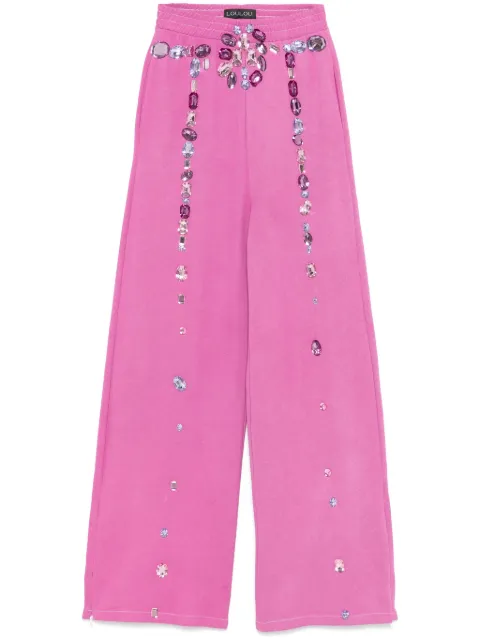 Loulou pantalon de jogging à ornements en cristal