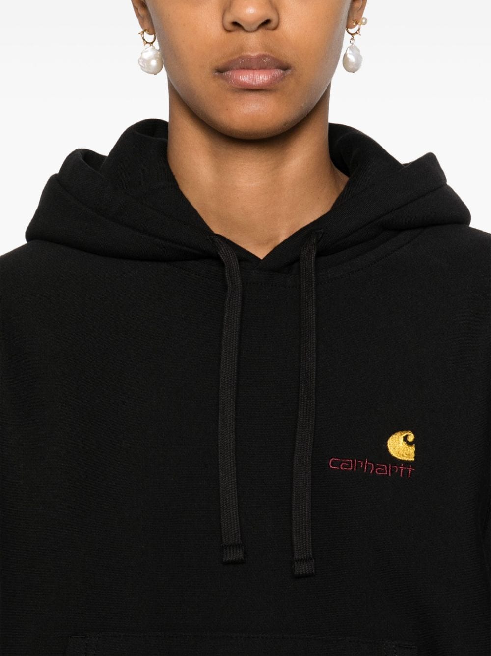 Shop Carhartt American Script Hoodie In Black