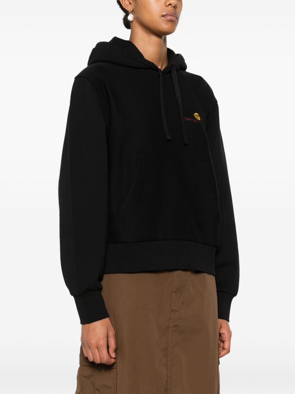 Shop Carhartt American Script Hoodie In Black