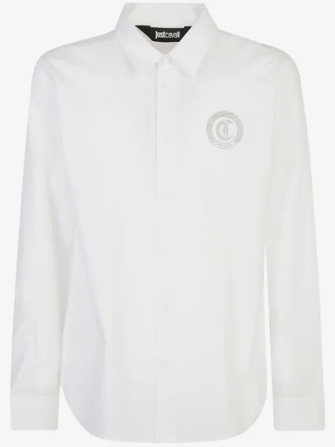 Just Cavalli logo-print cotton shirt 