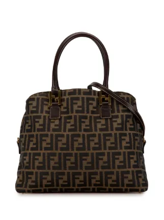 Fendi Pre Owned 2000 2010 Zucca Canvas Satchel Brown FARFETCH IE