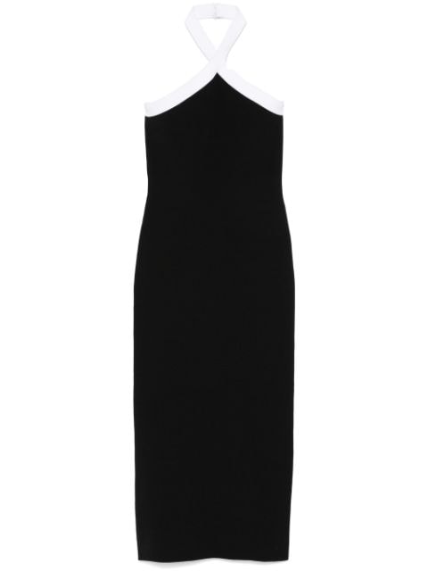 Roland Mouret halterneck knittted midi dress