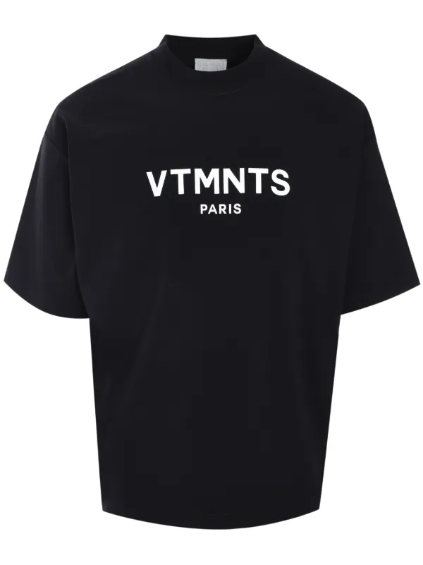 VTMNTS Paris T-shirt | Black | FARFETCH AO