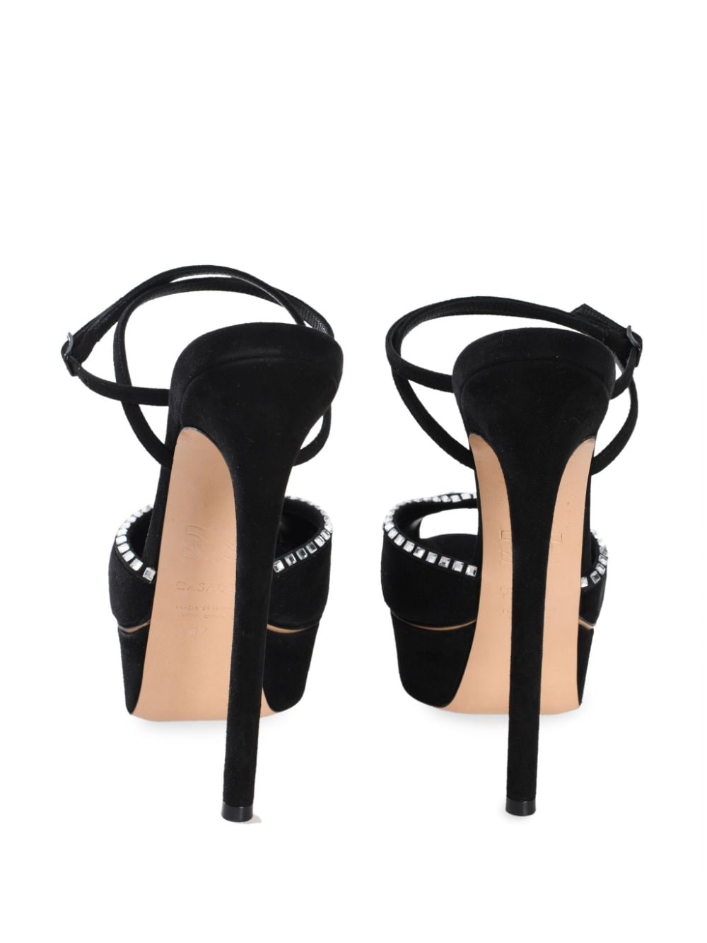 Shop Casadei 140mm Flora Jolly Sandals In Black