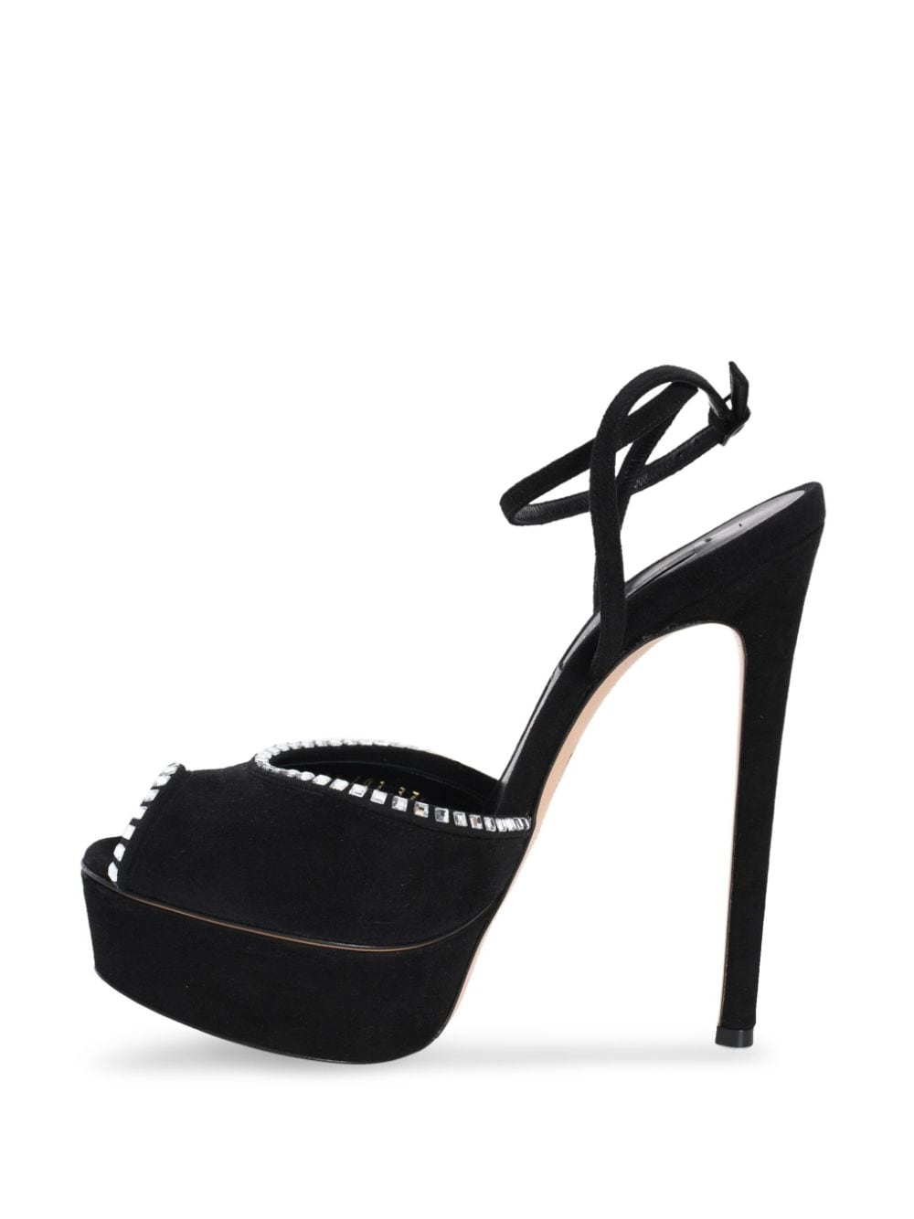 Shop Casadei 140mm Flora Jolly Sandals In Black