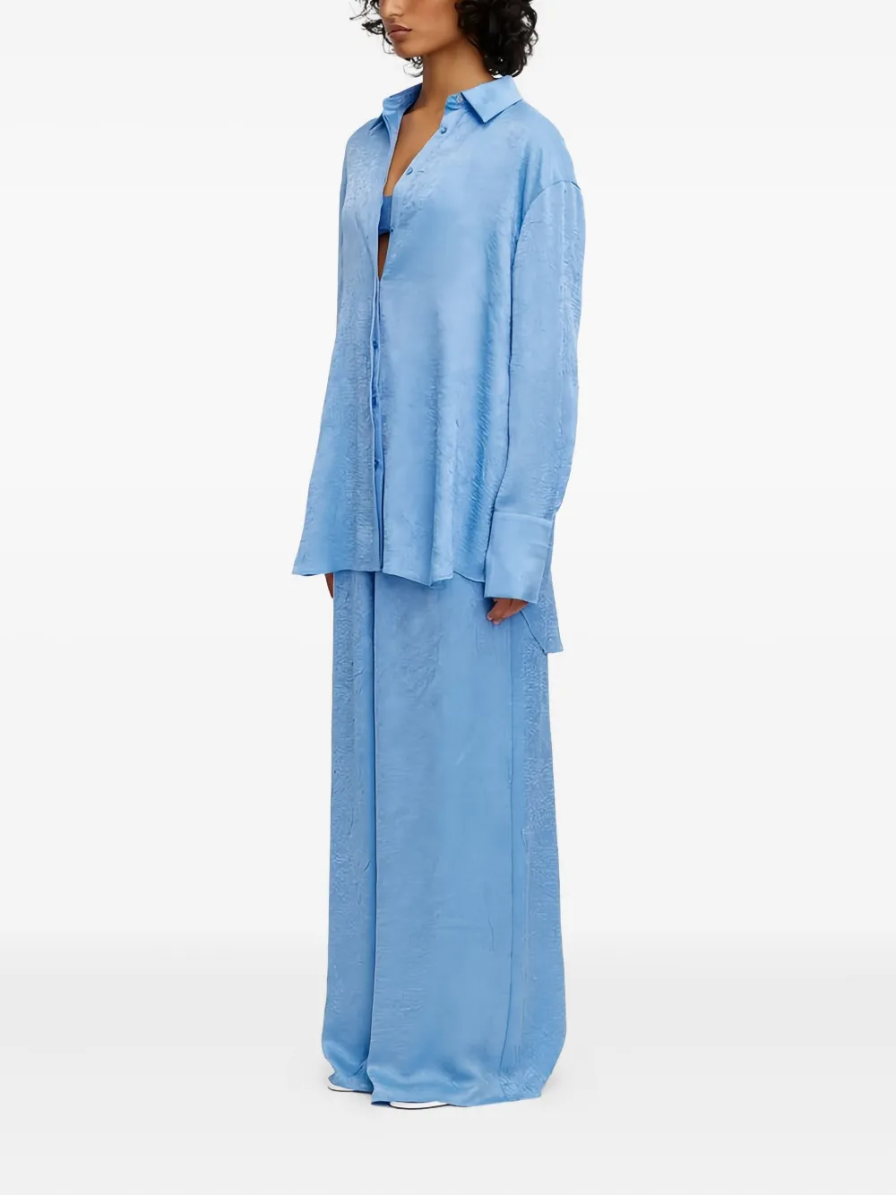 SIGNIFICANT OTHER Selene crinkled shirt - Blauw