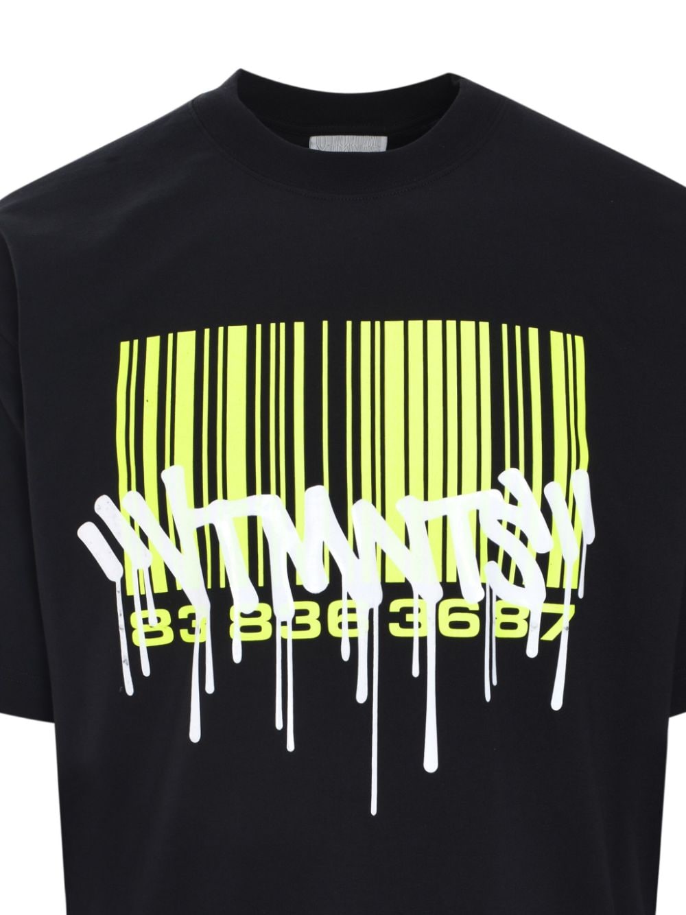 Shop Vtmnts Graffiti Big Barcode T-shirt In Black