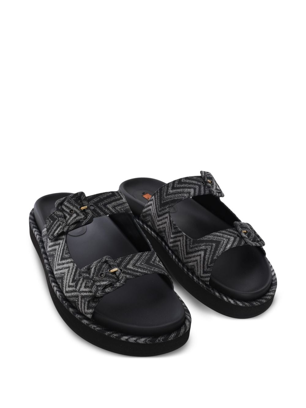 Missoni zigzag Clea sandals Black