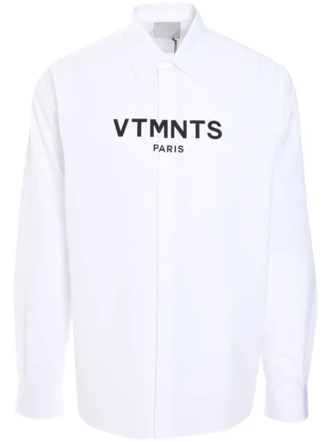 VTMNTS camisa con logo estampado