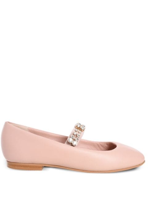 Casadei crystal-embellished ballerina shoes