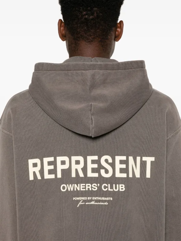 パーカー・フーディ REPRESENT Men Hoodies MLM4372 020 Grey Represent logo-print Hoodie | Grey | FARFETCH AZ