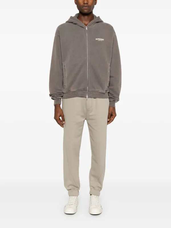 パーカー・フーディ REPRESENT Men Hoodies MLM4372 020 Grey Represent cotton sweatshirt Mascot Hoodie men's gray color