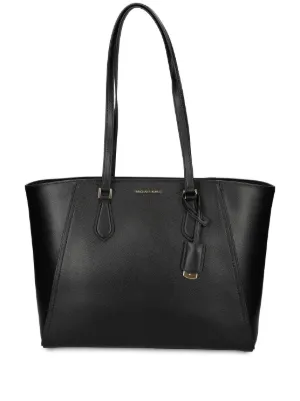 Michael Michael Kors Eliza XL logo-plaque Leather Tote Bag | Black