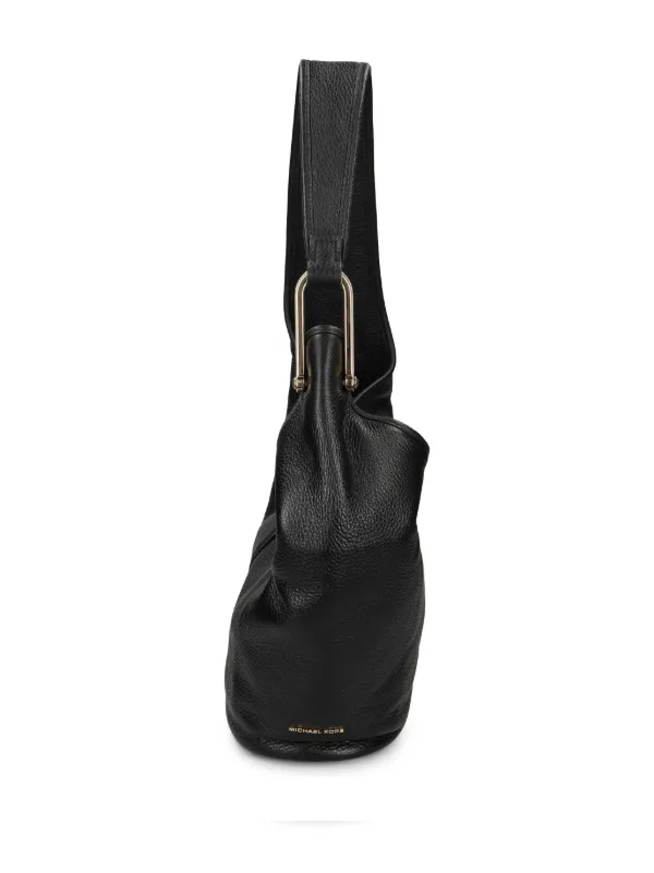 Michael Kors Black Pebbled Leather Hobo Shoulder Bag outlets