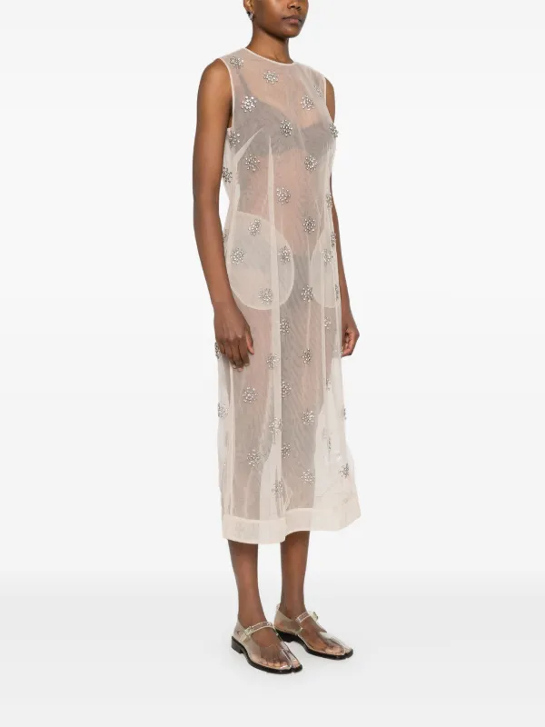 Simone Rocha ビジュートリム チュールドレス | ニュートラル