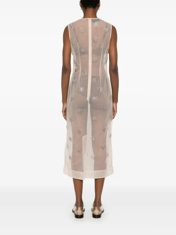 Simone Rocha ビジュートリム チュールドレス | ニュートラル