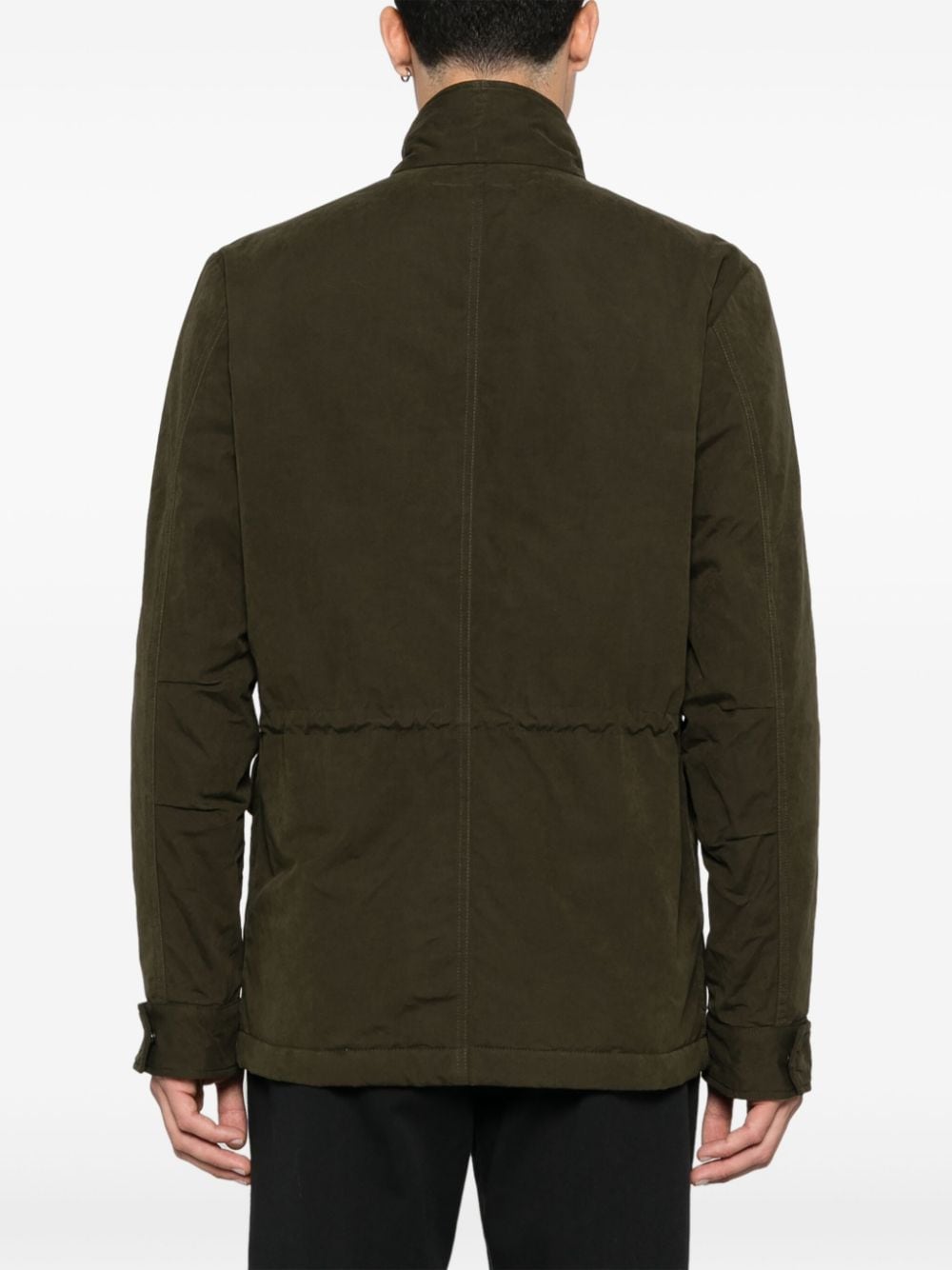 Shop Fay Textured Jacket In Green