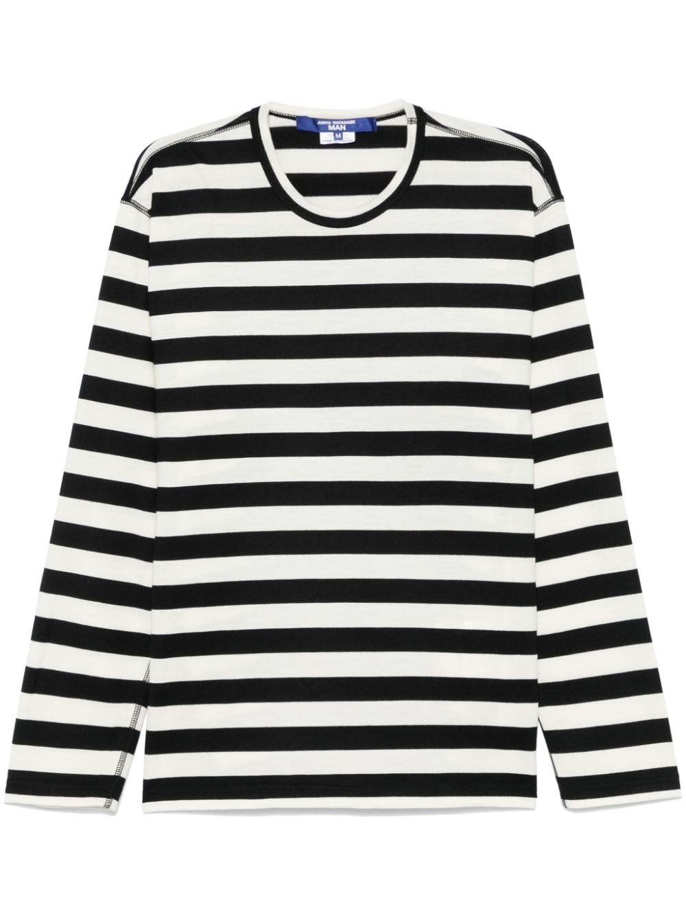 Shop Junya Watanabe Striped Sweater In White