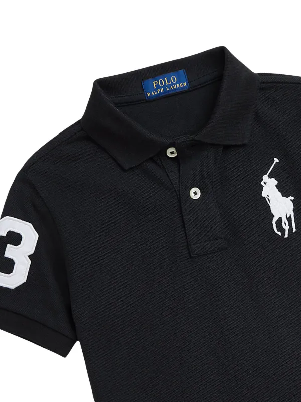 POLO RALPH LAUREN KIDS logo-embroidered Polo Shirt | Black