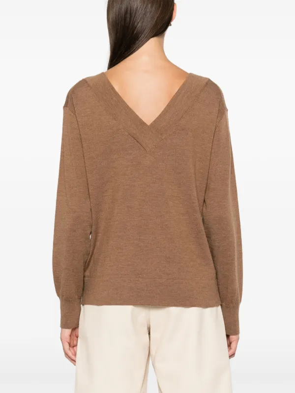 V-neck Sweater Brown FARFETCH PH
