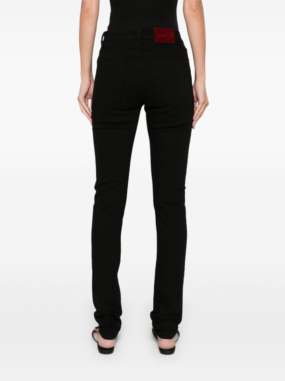 Shop Gucci Logo-patch Jeans In Black