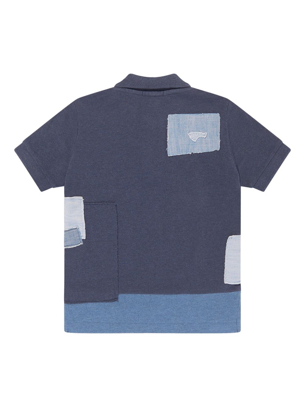 Ralph Lauren Kids Poloshirt met patchwork - Blauw