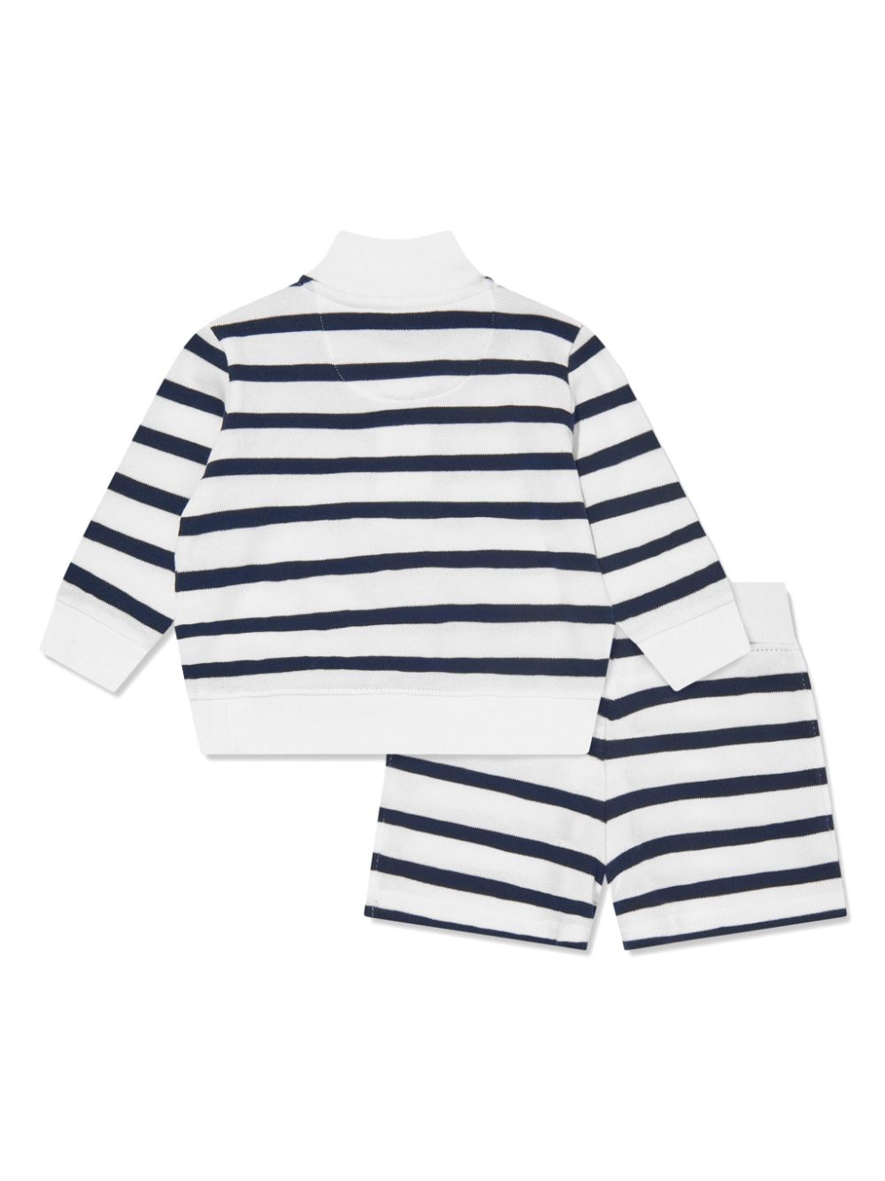 Ralph Lauren Kids Polo Pony striped shorts set - Wit