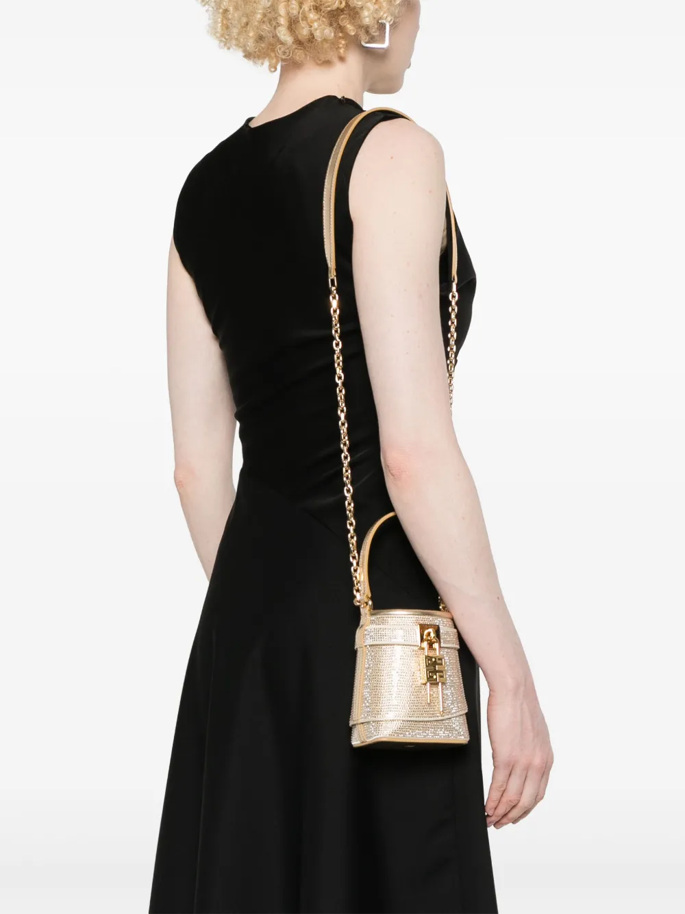 Givenchy Shark Lock kleine bucket-tas - Goud
