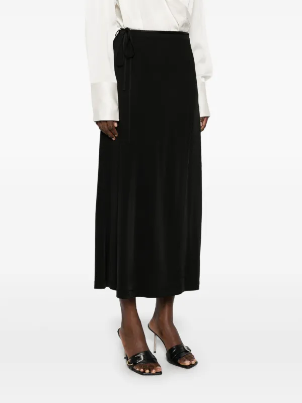 【激安大特価！】 Helmut Lang ラップ マキシスカート | ブラック | FARFETCH JP スカート