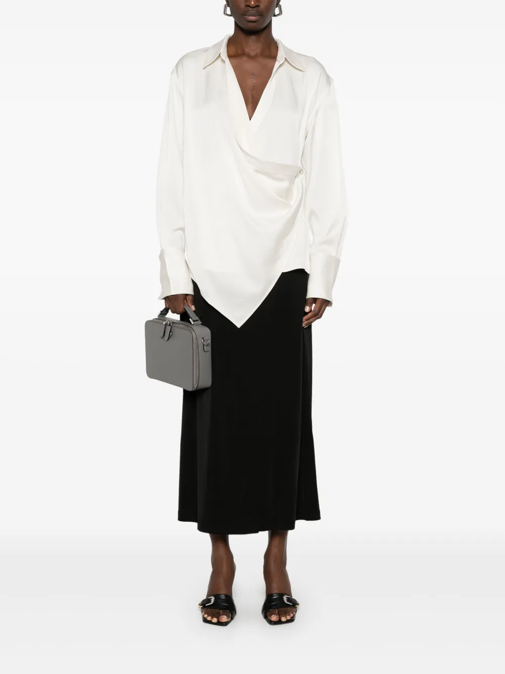 helmutlang Helmut Lang Maxi-wikkelrok - Zwart