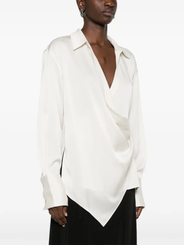 Helmut Lang Wrap Shirt | Neutrals | FARFETCH Helmut Lang Wrap Shirt | Neutrals | FARFETCH