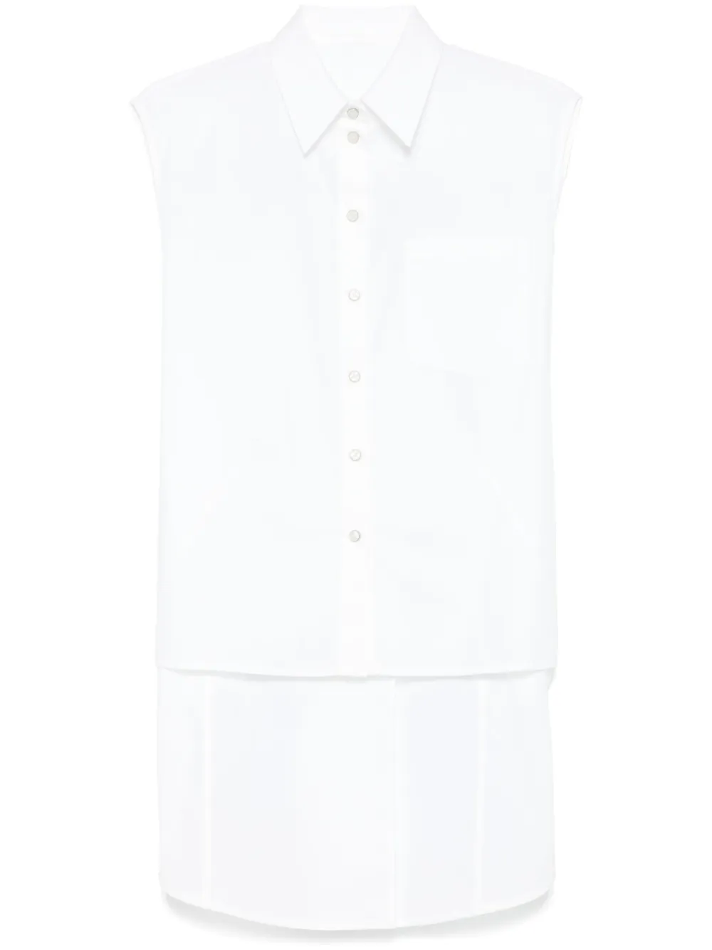 Helmut Lang Ärmelloses Apex Tail Hemd | Weiß | Image 1
