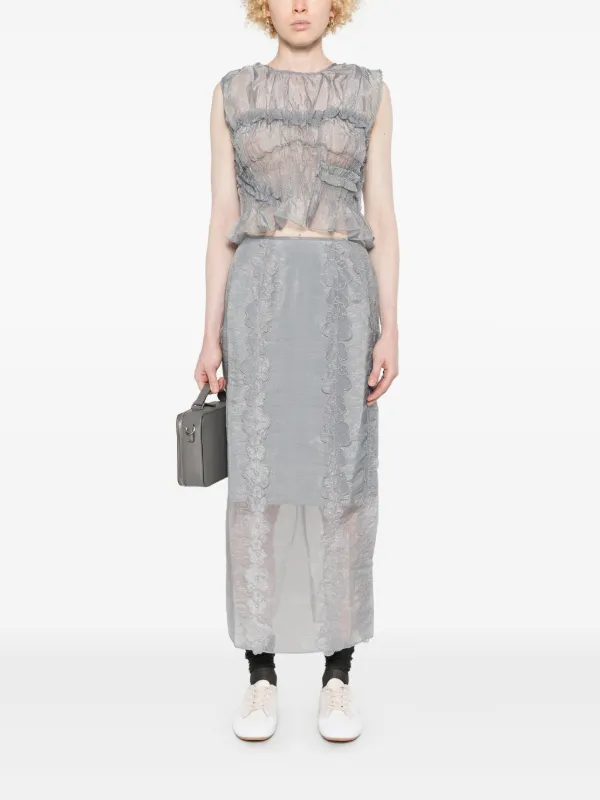 Cecilie Bahnsen Uphi Top | Grey | FARFETCH