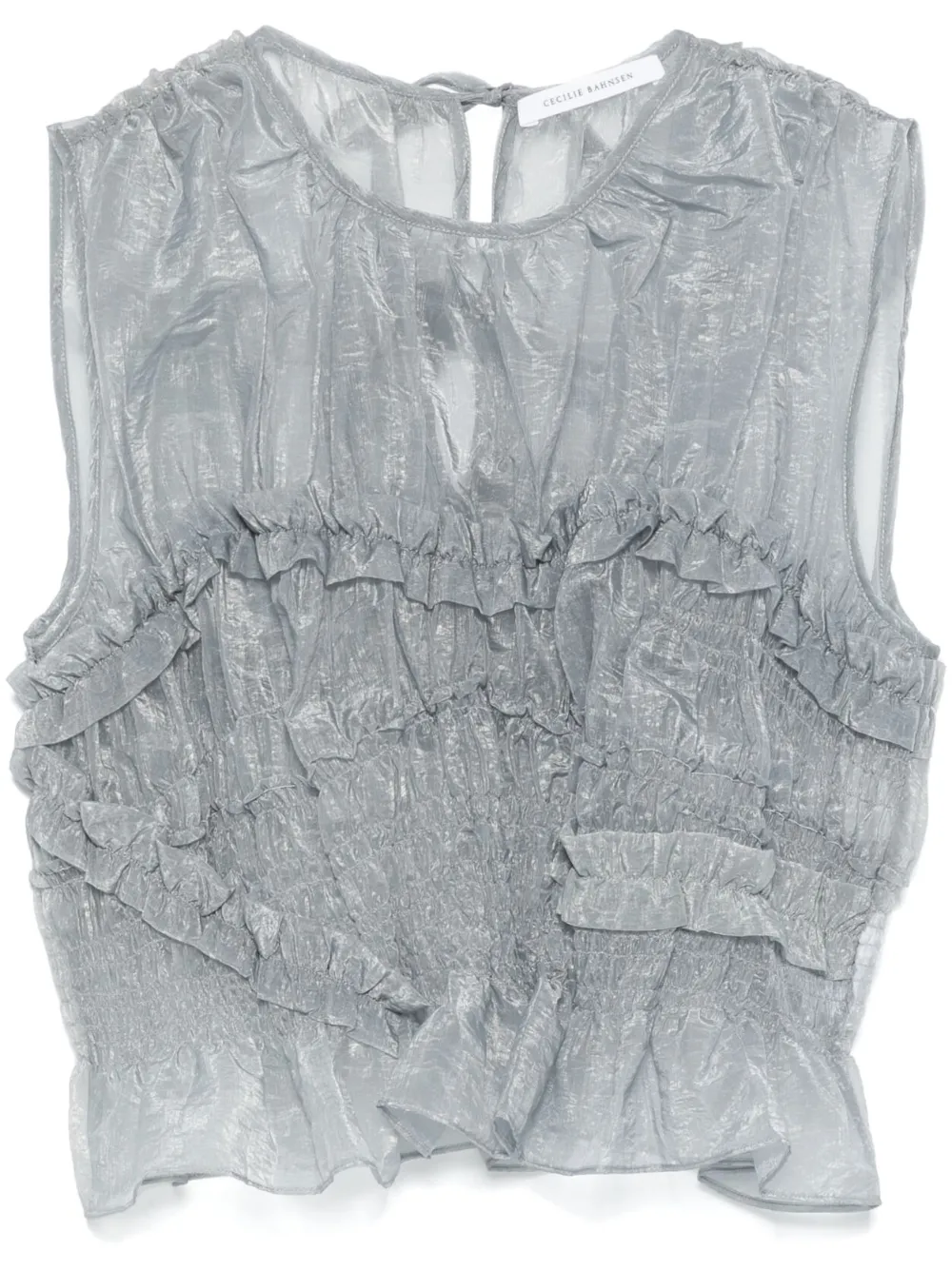 Cecilie Bahnsen Uphi Top | Grey | FARFETCH