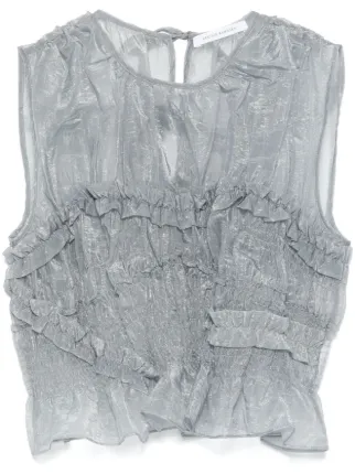 Cecilie Bahnsen Uphi トップ | グレー | FARFETCH JP