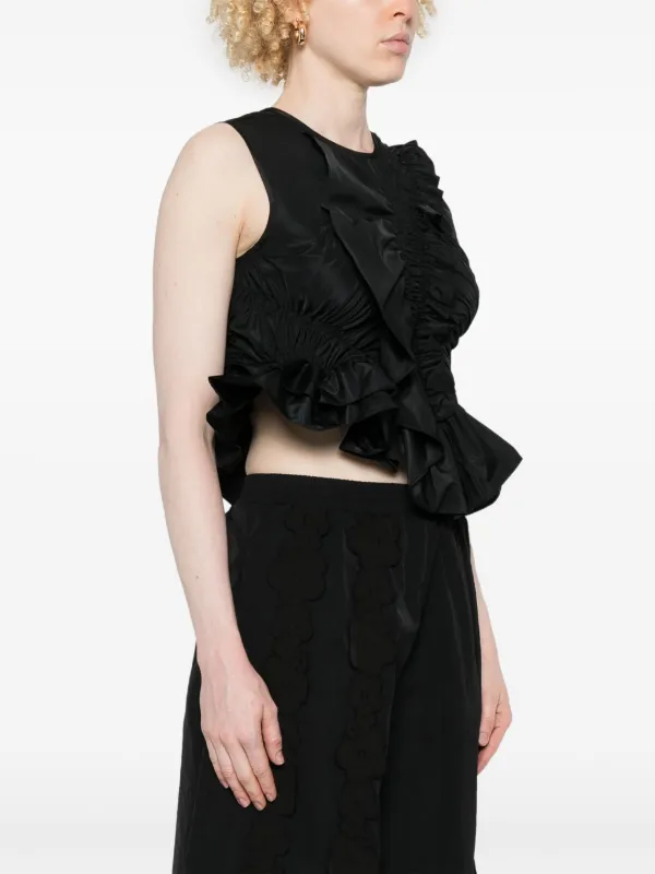 Cecilie Bahnsen Geo トップ | ブラック | FARFETCH JP