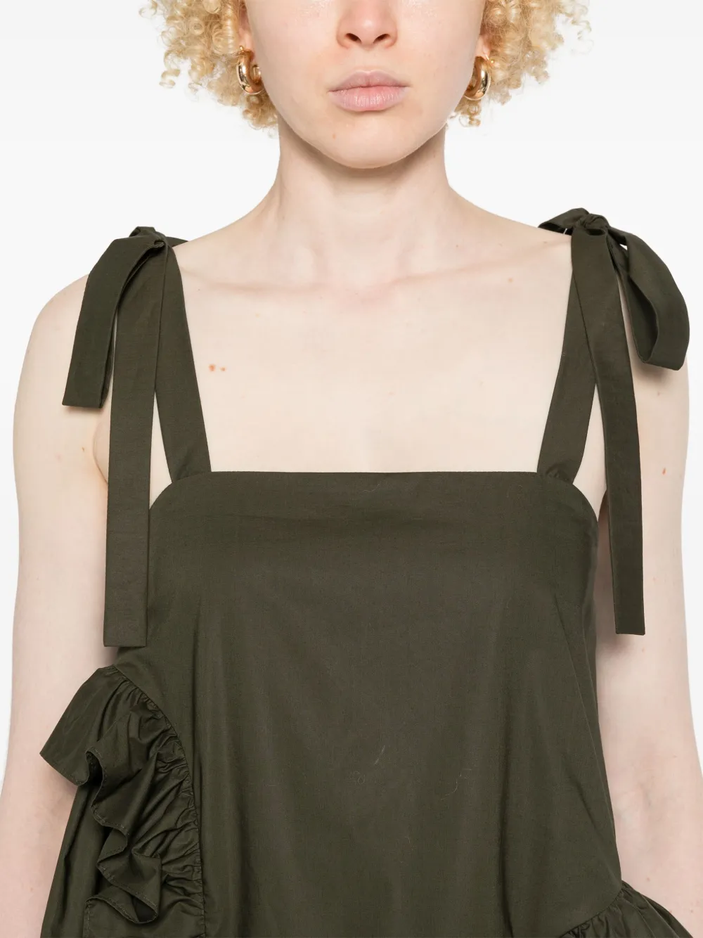 Cecilie Bahnsen Agata mini-jurk Groen